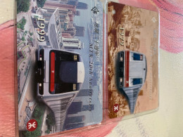 MTR Train Cards X 2 From Hong Kong Transportation - Lettres & Documents