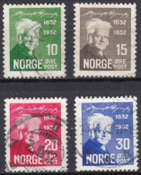 NO022 – NORVEGE - NORWAY – 1932 – B.M. BJOERNSON – SG # 227/30 USED 8,60 € - Gebraucht