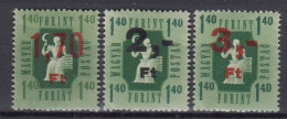 ⁕ Hungary 1953 ⁕ Parcel Post Mi.1-3 , Overprint Stamps ⁕ 3 MNH - Postpaketten