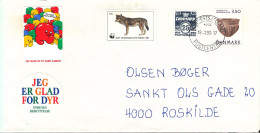 Denmark Cover With Stamps And A WWF Seal Wolf 18-2-1993 - Covers & Documents