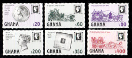 Ghana - 1990  - +50 Ans De La Création Du 1er Timbre Poste  - Y&T N° 1104/09 MH * - Ghana (1957-...)