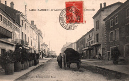 St Saint-Rambert-d'Albon (Drôme) - La Route Nationale, Café Des Négociants, Restaurant - Edition Gamel - Carte De 1907 - Autres & Non Classés