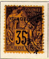 Guadeloupe - (1891) -     35  C. Timbre Des Colonies Generales Surcharge  Guadeloupe -  Oblitere - Gebraucht