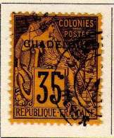 Guadeloupe - (1891) -     35  C. Timbre Des Colonies Generales Surcharge  Guadeloupe -  Oblitere - Oblitérés