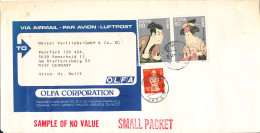 Japan Cover Sent Air Mail To Germany Higashinari 2-5-1984 With Green Douane Label On The Backside Of The Cover - Storia Postale