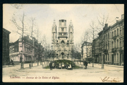 CPA - Carte Postale - Belgique - Bruxelles - Laeken - Avenue De La Reine Et Eglise  (CP24195OK) - Avenues, Boulevards