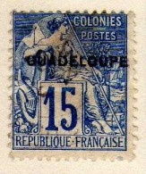 Guadeloupe - (1891) -     15  C. Timbre Des Colonies Generales Surcharge  Guadeloupe -  Oblitere - Oblitérés