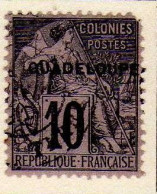 Guadeloupe - (1891) -     10  C. Timbre Des Colonies Generales Surcharge  Guadeloupe -  Oblitere - Oblitérés
