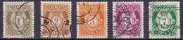 NO026A – NORVEGE - NORWAY – 1937 – POST HORN WITH WM – SC # 162/6 USED 8 € - Gebraucht