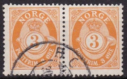 NO026B – NORVEGE - NORWAY – 1937 – POST HORN WITH WM – SC # 164(x2) USED 7,50 € - Oblitérés