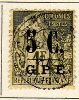 Guadeloupe - (1890-91) -   .5 C. Sur 1 F. Colonies Generales - Oblitere - Oblitérés