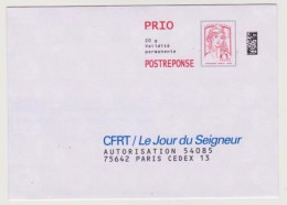 PAP "Marianne De La Jeunesse" Ciappa&Kavena POSTREPONSE PRIO Datamatrix -CFRT/Le Jour Du Seigneur- Neuve_P453 - Prêts-à-poster: Réponse /Ciappa-Kavena