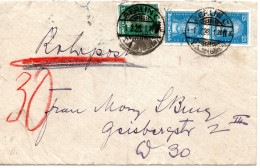 62134 - Deutsches Reich - 1928 - 2@25Pfg Goethe MiF A Rohrpost-OrtsBf BERLIN - Cartas & Documentos