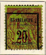 Guadeloupe - (1889) -   25c. Sur  20  C.  Colonies Generales -   Oblitere - Gebraucht