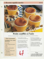 Lot 47  Recettes Rapides Sucrées    Fiche  Cuisine  Recette - Ricette Culinarie