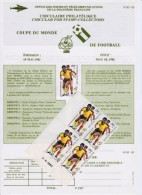 TAHITI - PAPEETE - Circulaire Philatélique N°82-05 Du 18 Mai 1982 + 4 Coin Daté "Coupe Du Monde De Football"_T.Doc30 - Covers & Documents
