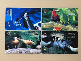 Singapore SMRT TransitLink Metro Train Subway Ticket Card, Birds In Perfect Harmony, Set Of 4 Used Cards - Singapour