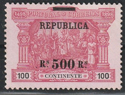 PORTUGAL  - N°194 Nsg (1910) Taxe Vasco De Gama Surchargé REPUBLICA. - Neufs