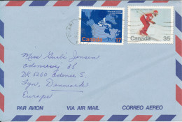 Canada Air Mail Cover Sent To Denmark Topic Stamps - Poste Aérienne