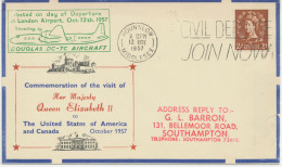 GB 1957, QEII 2 D Wilding On Souvenir Cover (tear At Right) Commemorating Of The Visit Of Her Majesty Queen Elizabeth II - Stamped Stationery, Airletters & Aerogrammes