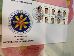 Philippines Stamp FDC 2002 The Presidents - Filipinas