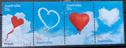 Australia 2015, Greetings - Heart, MNH Stamps Strip - Nuevos