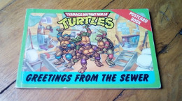 1990 Postcard Book TMNT Tortues Ninja Turtles Greetings From The Sewer Bonjour Des égoûts Incomplet 16 Sur 24 - Postcards