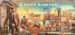 Australia 2017, Henry Lawson Literature Writer, MNH S/S - Nuevos