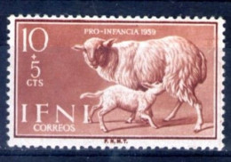 IFNI ANIMALES PRO INFANCIA 1959 Yv 126 MNH - Ifni
