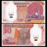 Egypt   2022  Plastic Banknotes Paper Money 10 Pound Polymer  UNC 1Pcs Banknote - Egitto