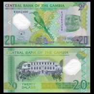 Gambia  2014 Plastic Banknotes Paper Money 20 Dalasis  Polymer  UNC 1Pcs Banknote 20th Anniversary Of The Revolution - Sambia