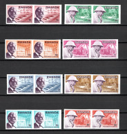 RWANDA  N° 690 à 697  NON DENTELES EN PAIRE  NEUFS SANS CHARNIERE  COTE ? €   SCHWEITZER  JOURNEE DES LEPREUX - Unused Stamps