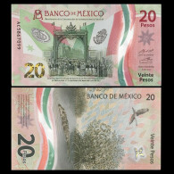 Mexico  2021 Plastic Banknotes Paper Money 20 Pesos   Polymer  UNC 1Pcs Banknote 200th Anniversary Of Independence - Zambie