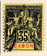 Gabon - (1904-07)  - 35  C. . Type Groupe -  Oblitere - Gebruikt