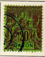 Gabon - (1904-07)  - 20 C. . Type Groupe -  Oblitere - Gebruikt