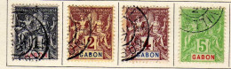 Gabon - (1904-07)  -  Type Groupe -  Oblitere - Gebruikt