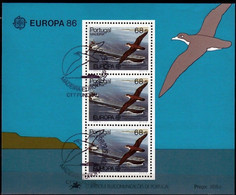Cept 1986 Portugal Madeira Madère Yvertn° Bloc  7 (°) Oblitéré Cote 11 Euro Faune Oiseaux Vogels Birds - 1986