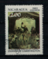 Nicaragua "250ème Anniversaire De La Naissance De Washington : Passant Par Trenton" Oblitéré N° 1202 De 1982 - Nicaragua