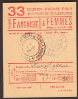 Coupon D'achat 1943 Cluny ( Saone-et-Loire ) " Chaussures Fantaisie Pour Femmes  " Carte Ravitaillement - Fiktive & Specimen