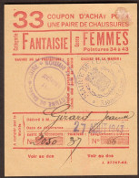 Coupon D'achat 1943 Cluny ( Saone-et-Loire ) " Chaussures Fantaisie Pour Femmes  " Carte Ravitaillement - Specimen