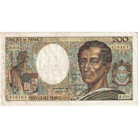 France, 200 Francs, Montesquieu, 1983, B.016, TTB, Fayette:70.03, KM:155a - 200 F 1981-1994 ''Montesquieu''