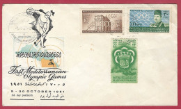 Egypte - Egypt FDC 1951 First Mediterranean Olympic Games Alexandrie - Brieven En Documenten