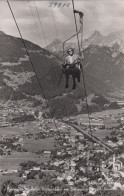 E3724) SCHRUNS Im Montafon - Frau Auf Sessellift - HOCHJOCHBAHN Mit Zimbaspitze ALT! - Schruns