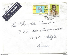 281 - 7 - Enveloppe Envoyée De Kinshasa En Suisse 1972 - Otros & Sin Clasificación