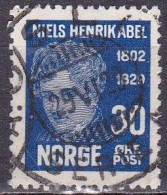 NO018D – NORVEGE - NORWAY – 1929 – NIELS HENRIK ABEL – SG # 215 USED 3,75 € - Gebraucht