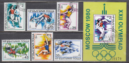 Bulgaria 1979 - Olympic Games, Moscow : Leichtathletik, Mi-Nr. 2832/37+Bl. 96, Used - Gebraucht