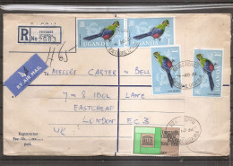 Ouganda ( Lettre Recommandée Par Avion De 1966 De Entebbe Vers La Grande-Bretagne à Voir) - Ouganda (1962-...)