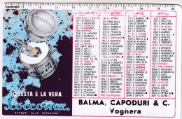 Calendarietto - Coccoiana - Balma Capoduri E C. Voghera - Anno 1976 - Petit Format : 1971-80