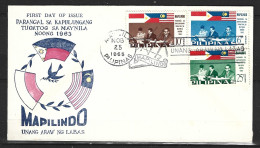 PHILIPPINES. N°630-2 De 1965 Sur Enveloppe 1er Jour. Traité Avec L'Indonésie Et La Malaisie. - Sobres