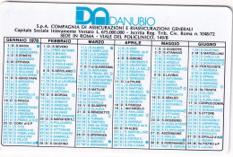 Calendarietto - Danubio - Compagnia Di Assicurazioni - Roma - Anno 1975 - Petit Format : 1971-80